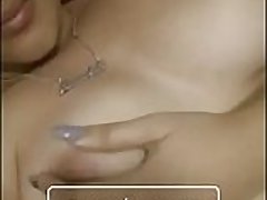 Indian aunty live boob show